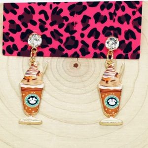 Betsey Johnson Coffee Ice Cream Earrings. New!!!
